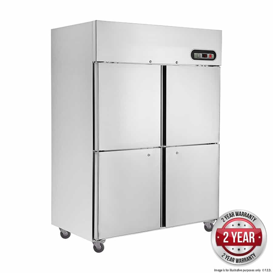 TROPICAL Thermaster 4×½ Door Fridge - suc1200 tropical thermaster 4×½ door ss fridge