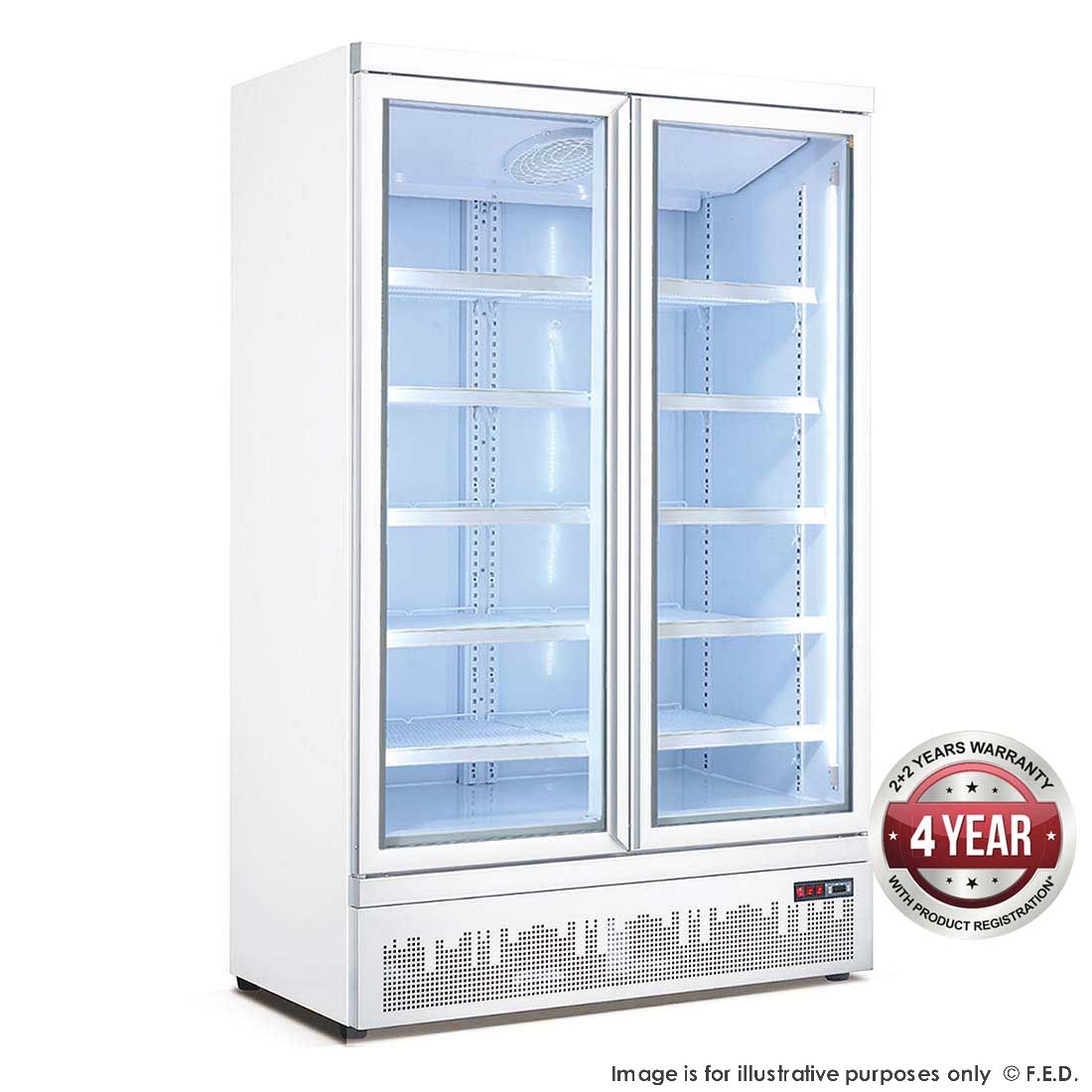 Double glass door colourbond upright drink fridge bottom mounted - LG-1000GBM - Double glass door colourbond upright drink fridge bottom mounted - LG-1000GBM
