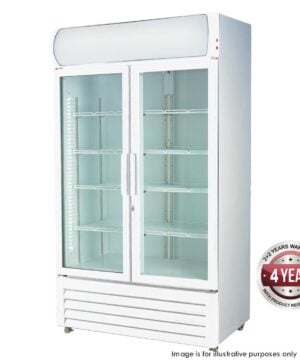 LG-1000GE Large Two Glass Door Colourbond Upright Drink Fridge -